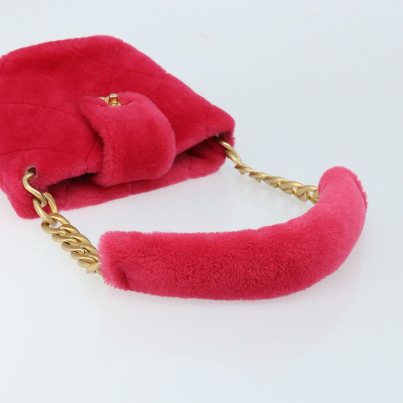 【日本直送】香奈兒 (CHANEL) 絎縫鏈條肩背包，粉紅色金色雙C標誌，貨號 LNZ158SM-6