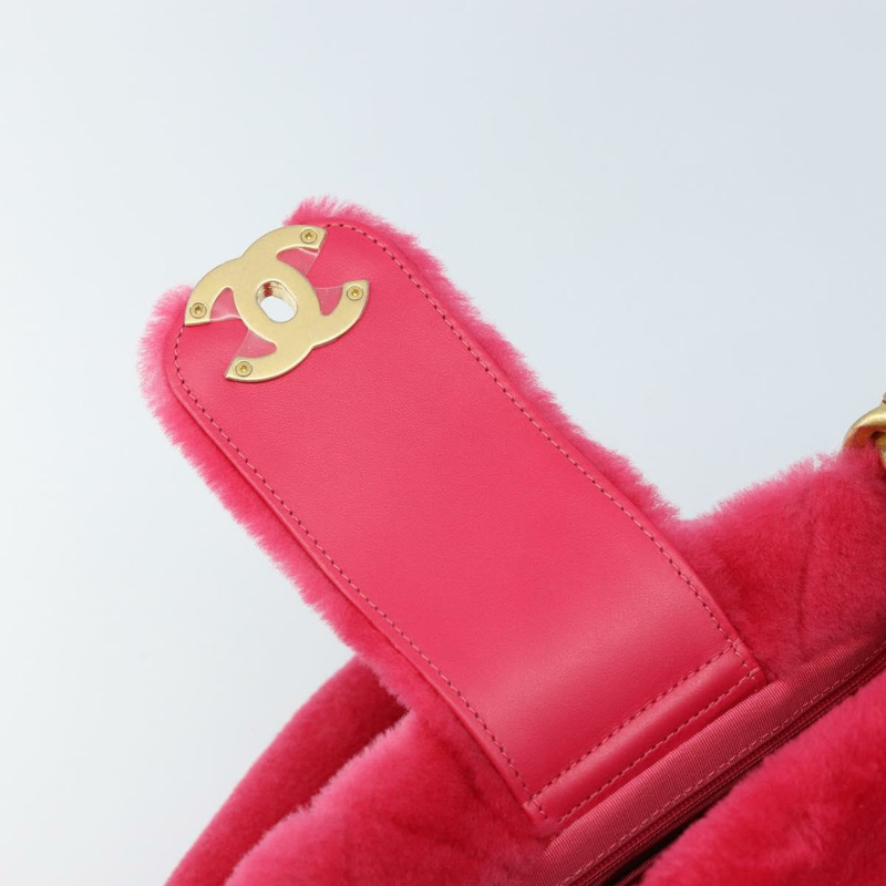 【日本直送】香奈兒 (CHANEL) 絎縫鏈條肩背包，粉紅色金色雙C標誌，貨號 LNZ158SM-8
