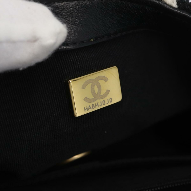 【日本直送】香奈兒迷你絎縫20鏈條肩背包，黑色斜紋軟呢，金色雙C標誌，正品編號171505SAM-11