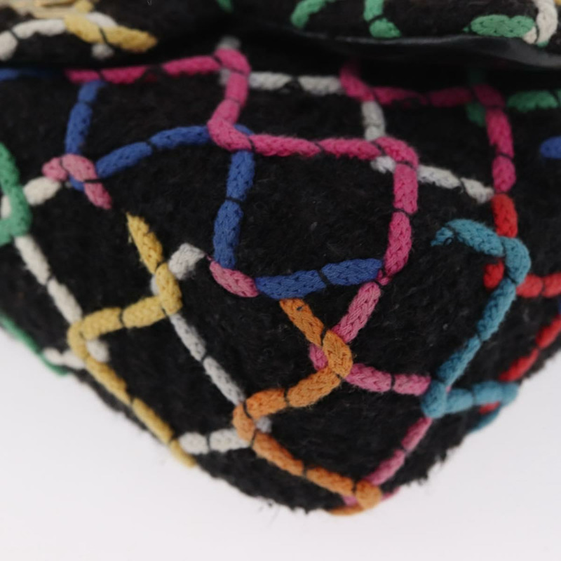 【日本直送】香奈兒迷你絎縫20鏈條肩背包，黑色斜紋軟呢，金色雙C標誌，正品編號171505SAM-15