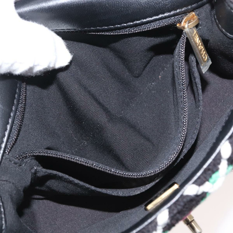 【日本直送】香奈兒迷你絎縫20鏈條肩背包，黑色斜紋軟呢，金色雙C標誌，正品編號171505SAM-26