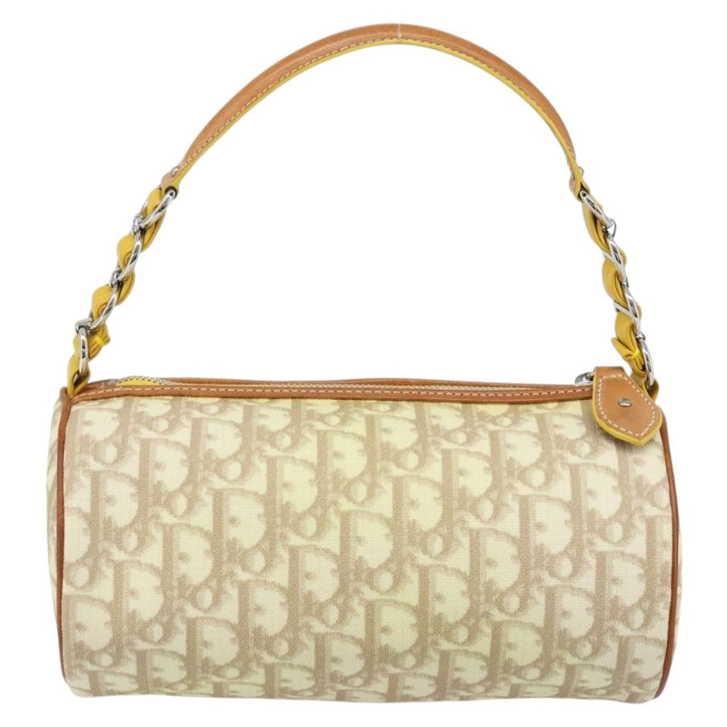 【日本直送】Christian Dior Trotter帆布浪漫手袋 PVC米色銀色 正品 171447V-1