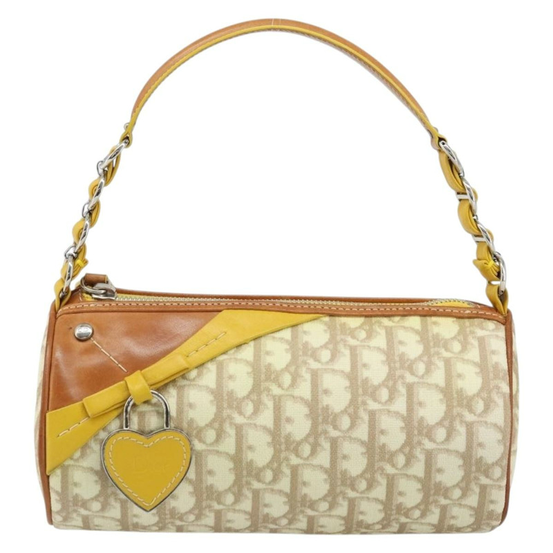 【日本直送】Christian Dior Trotter帆布浪漫手袋 PVC米色銀色 正品 171447V-12