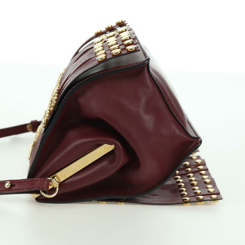 【日本直送】PRADA 單肩包 Safiano 皮革 波爾多金 Auth 173319V-2