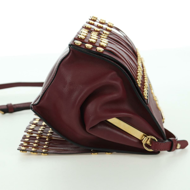 【日本直送】PRADA 單肩包 Safiano 皮革 波爾多金 Auth 173319V-3