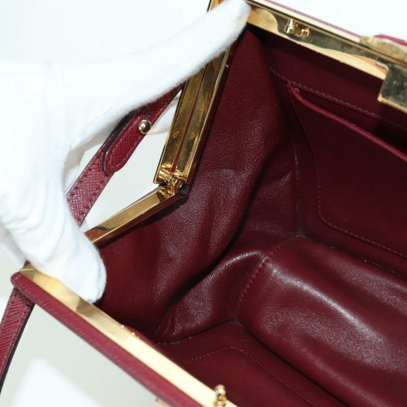 【日本直送】PRADA 單肩包 Safiano 皮革 波爾多金 Auth 173319V-20