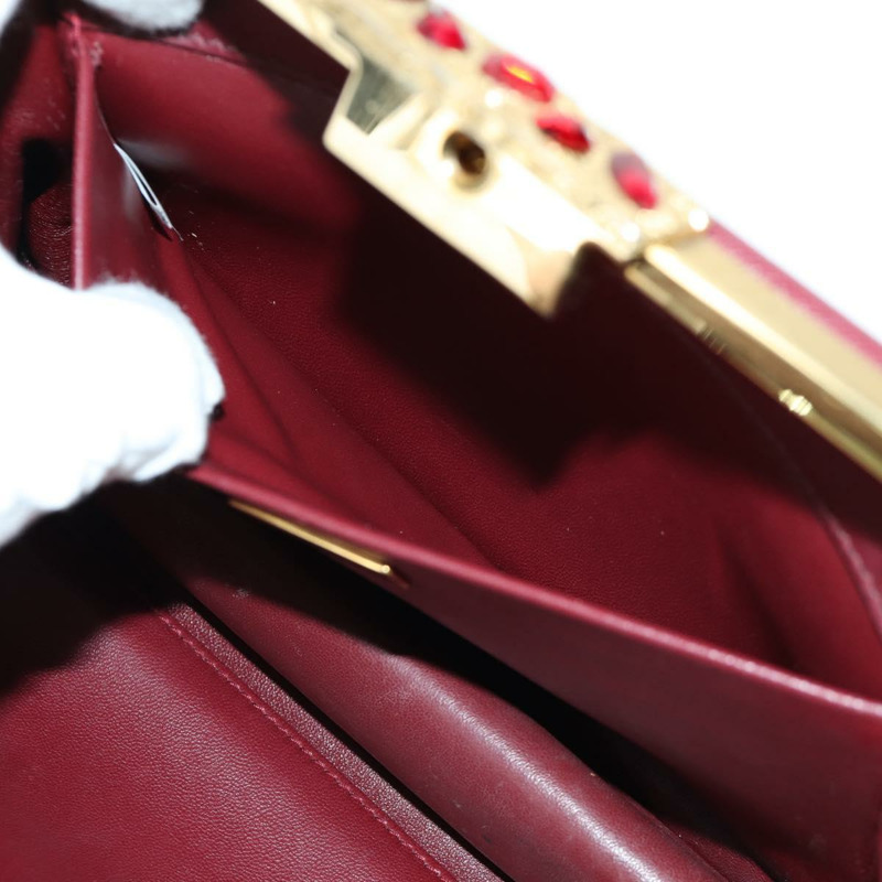 【日本直送】PRADA 單肩包 Safiano 皮革 波爾多金 Auth 173319V-21