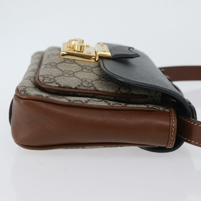 【日本直送】GUCCI GG Supreme 單肩包 PVC 米色 金色 658487 正品 ka2694V-2