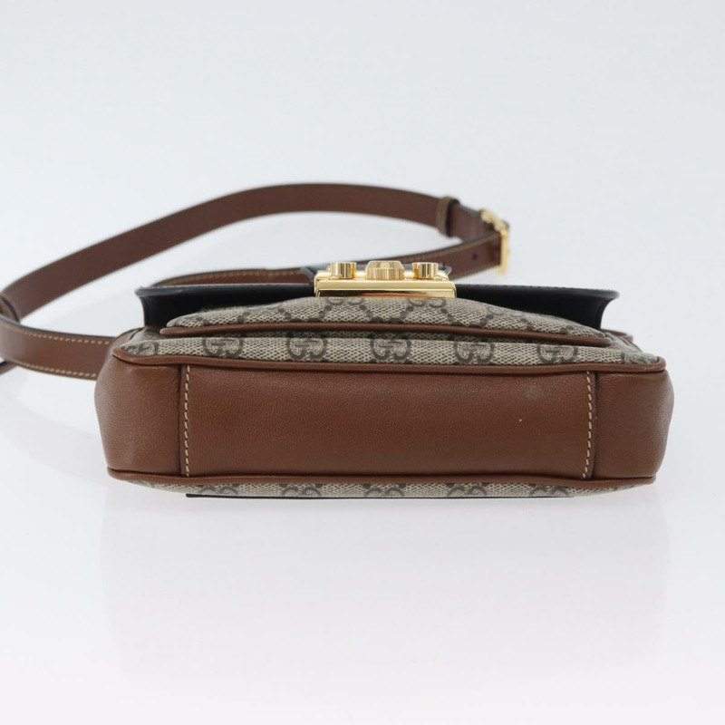 【日本直送】GUCCI GG Supreme 單肩包 PVC 米色 金色 658487 正品 ka2694V-4