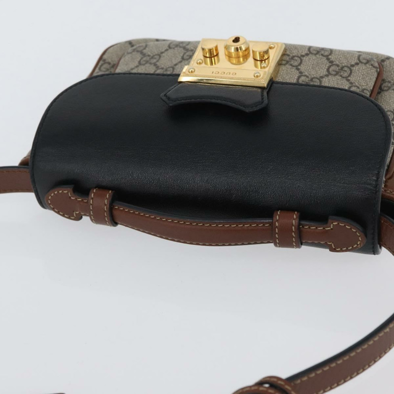 【日本直送】GUCCI GG Supreme 單肩包 PVC 米色 金色 658487 正品 ka2694V-5