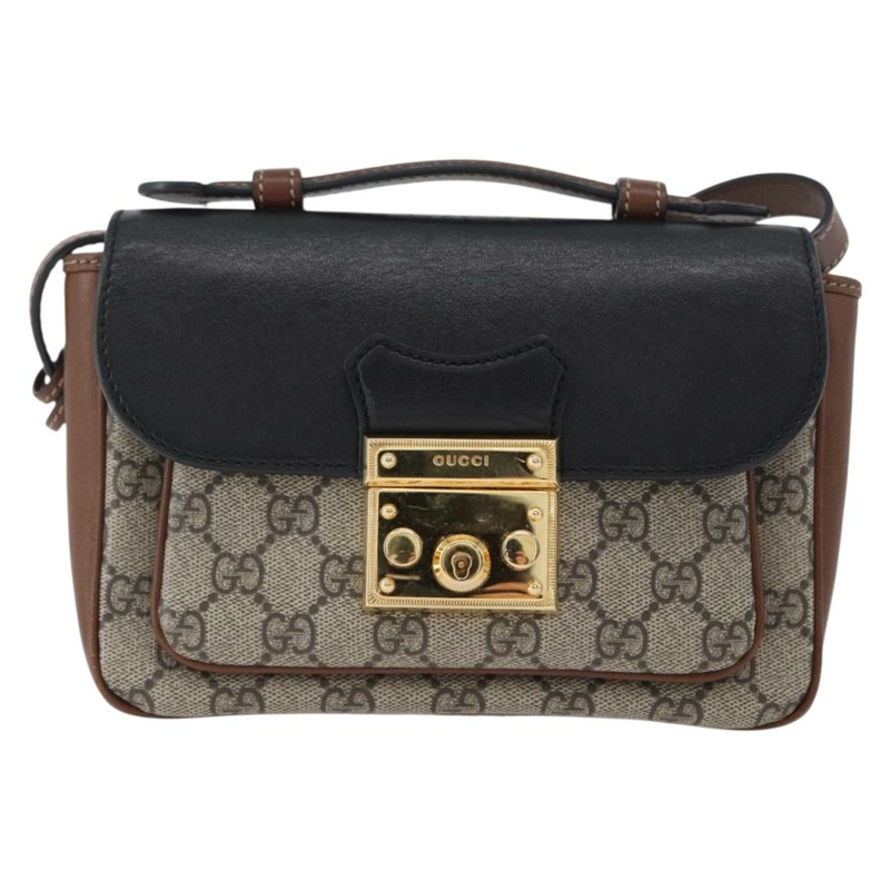 【日本直送】GUCCI GG Supreme 單肩包 PVC 米色 金色 658487 正品 ka2694V-12