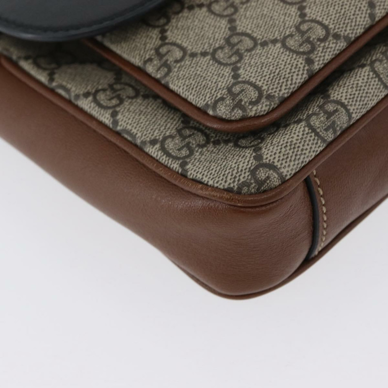 【日本直送】GUCCI GG Supreme 單肩包 PVC 米色 金色 658487 正品 ka2694V-15