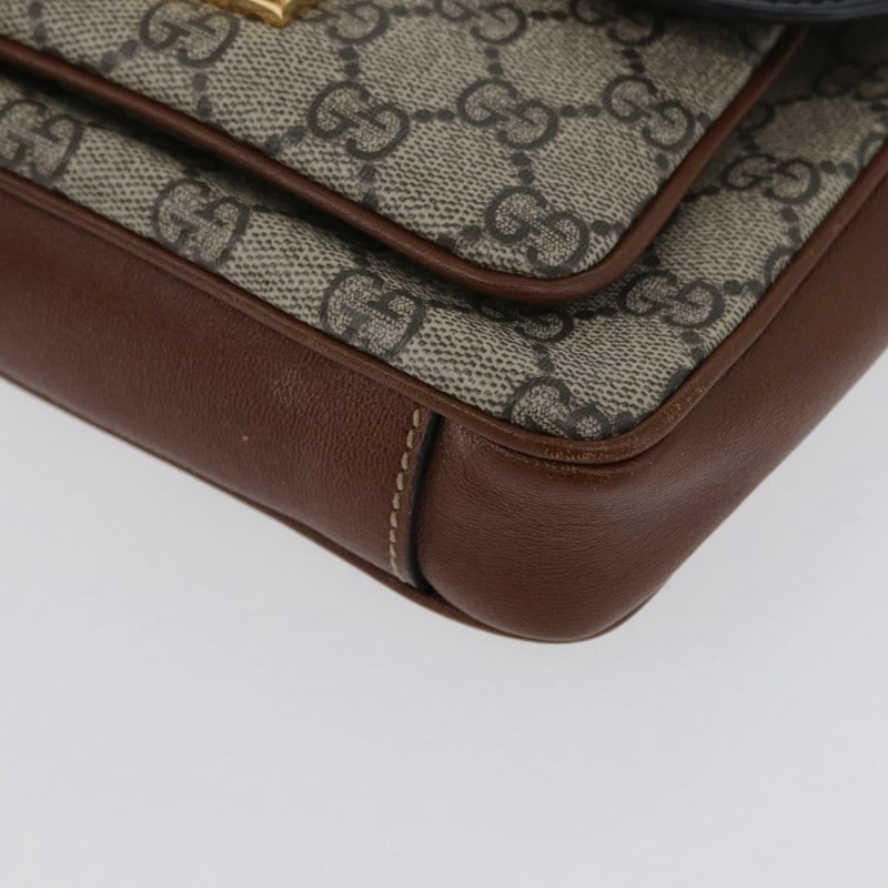 【日本直送】GUCCI GG Supreme 單肩包 PVC 米色 金色 658487 正品 ka2694V-16