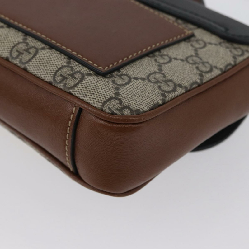 【日本直送】GUCCI GG Supreme 單肩包 PVC 米色 金色 658487 正品 ka2694V-18