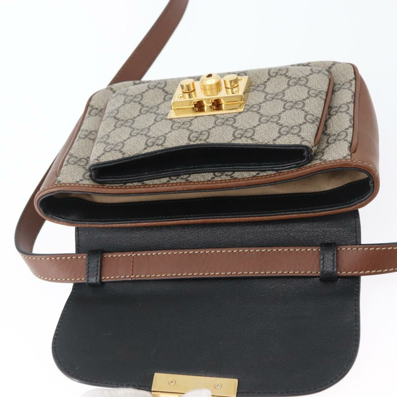 【日本直送】GUCCI GG Supreme 單肩包 PVC 米色 金色 658487 正品 ka2694V-21