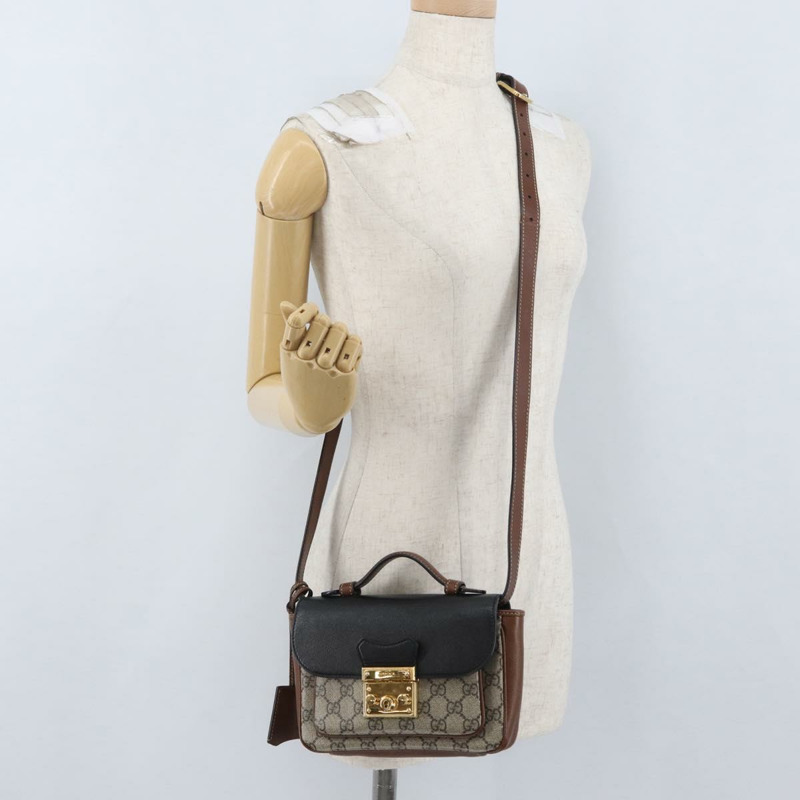 【日本直送】GUCCI GG Supreme 單肩包 PVC 米色 金色 658487 正品 ka2694V-26