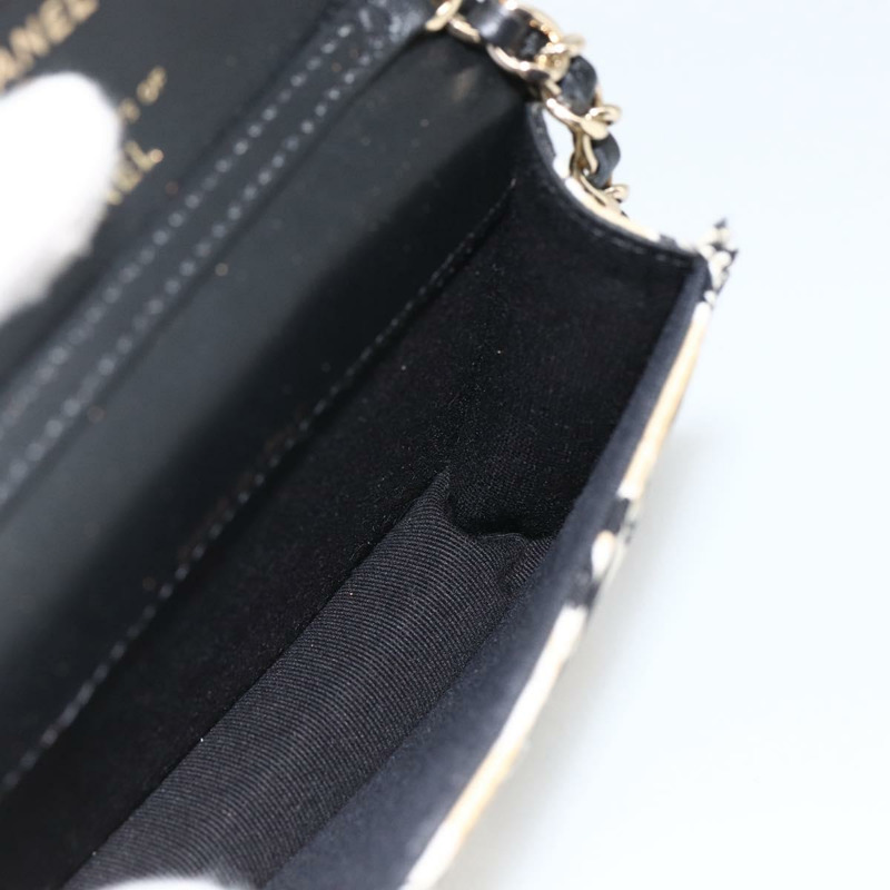 【日本直送】香奈兒 (CHANEL) 迷你絎縫 12 號肩背包，緞面米色，金色雙 C 標誌，正品 LNZ395M-18