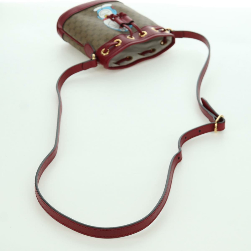 【日本直送】GUCCI GUCCI × Doraemon Micro GG Supreme Bag PVC 米色金色 647801 正品 LNZ389SM-6