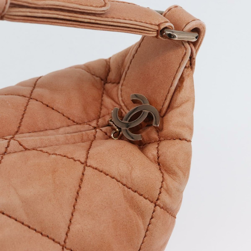 【日本直送】香奈兒 Matelasse 羊皮單肩包 橙色金色 CC 標誌 ARZ069V-8