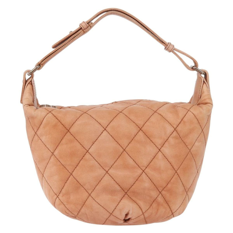 【日本直送】香奈兒 Matelasse 羊皮單肩包 橙色金色 CC 標誌 ARZ069V-12