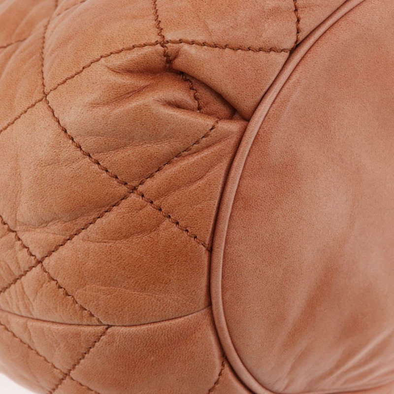 【日本直送】香奈兒 Matelasse 羊皮單肩包 橙色金色 CC 標誌 ARZ069V-13