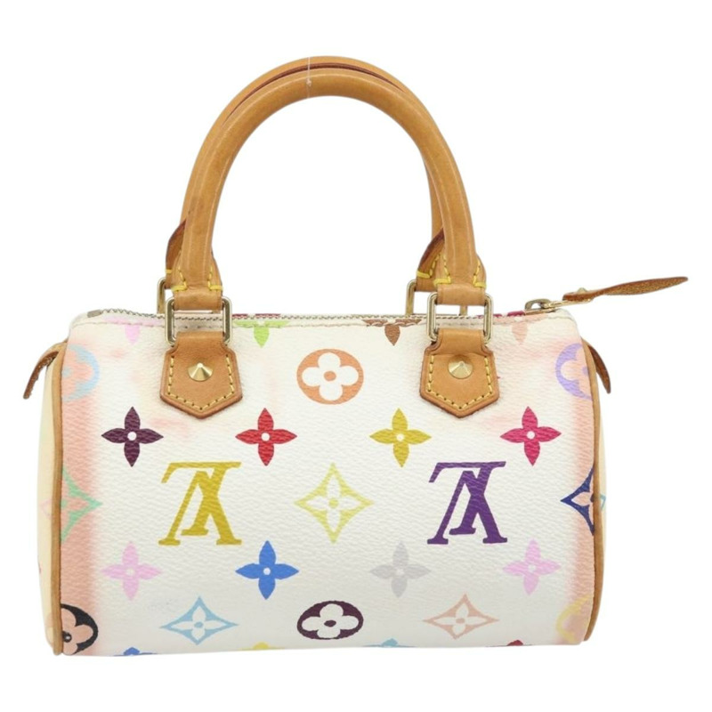 【日本直送】路易威登 Monogram Multicolor 迷你 Speedy 手提包 白色 M92645 正品 ARZ011A-1