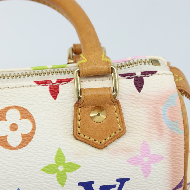 【日本直送】路易威登 Monogram Multicolor 迷你 Speedy 手提包 白色 M92645 正品 ARZ011A-8