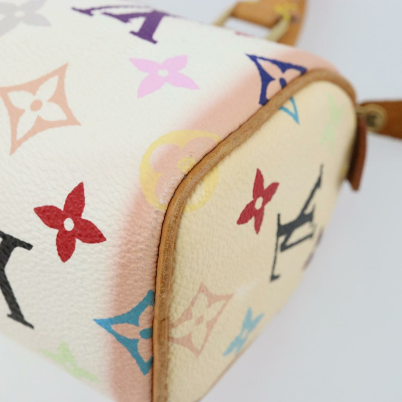 【日本直送】路易威登 Monogram Multicolor 迷你 Speedy 手提包 白色 M92645 正品 ARZ011A-15