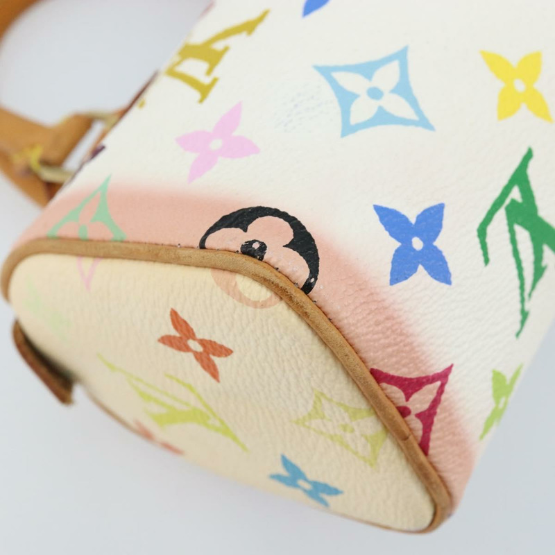 【日本直送】路易威登 Monogram Multicolor 迷你 Speedy 手提包 白色 M92645 正品 ARZ011A-16