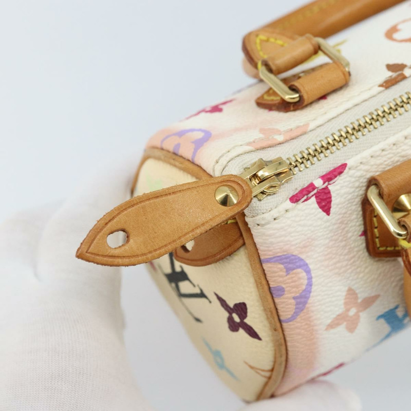 【日本直送】路易威登 Monogram Multicolor 迷你 Speedy 手提包 白色 M92645 正品 ARZ011A-17