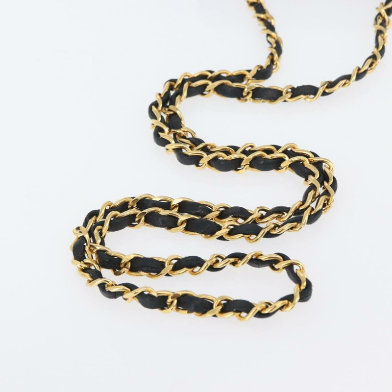 【日本直送】香奈兒 (CHANEL) 絎縫鏈條單肩包，羊皮材質，黑色，金色雙C標誌，正品編號 172545SAV-6