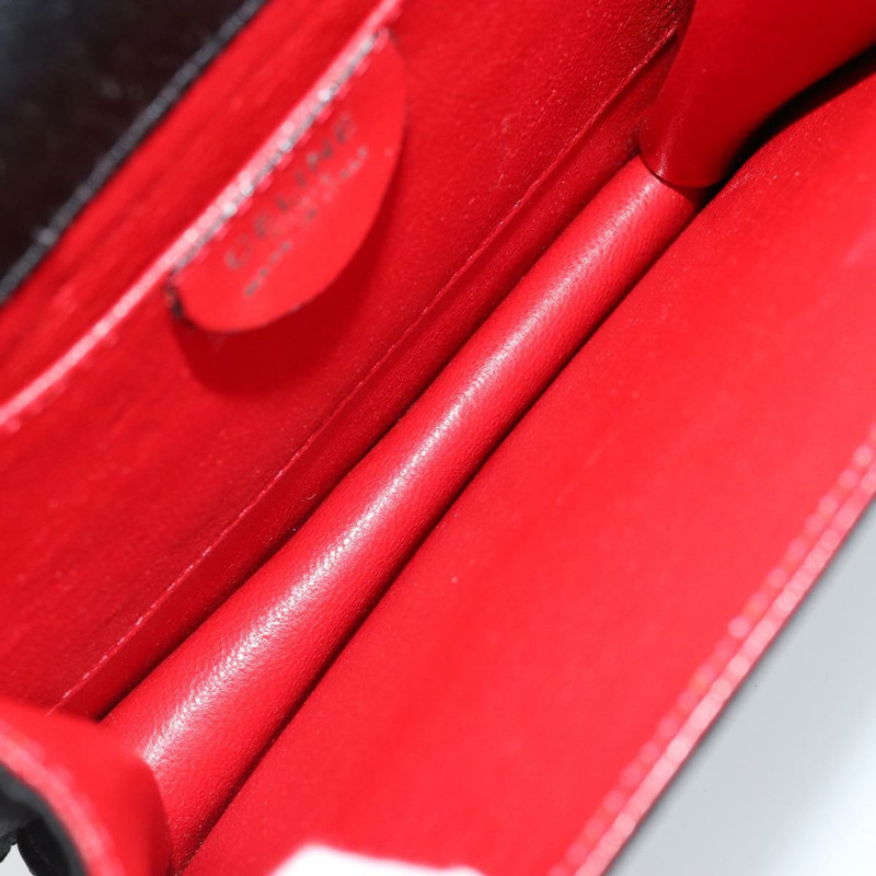 【日本直送】CELINE 圓形肩背包 緞面 黑色 金色 正品 172397V-10