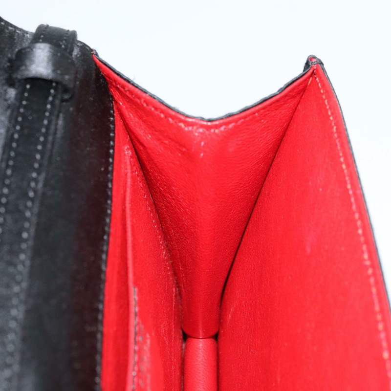 【日本直送】CELINE 圓形肩背包 緞面 黑色 金色 正品 172397V-18