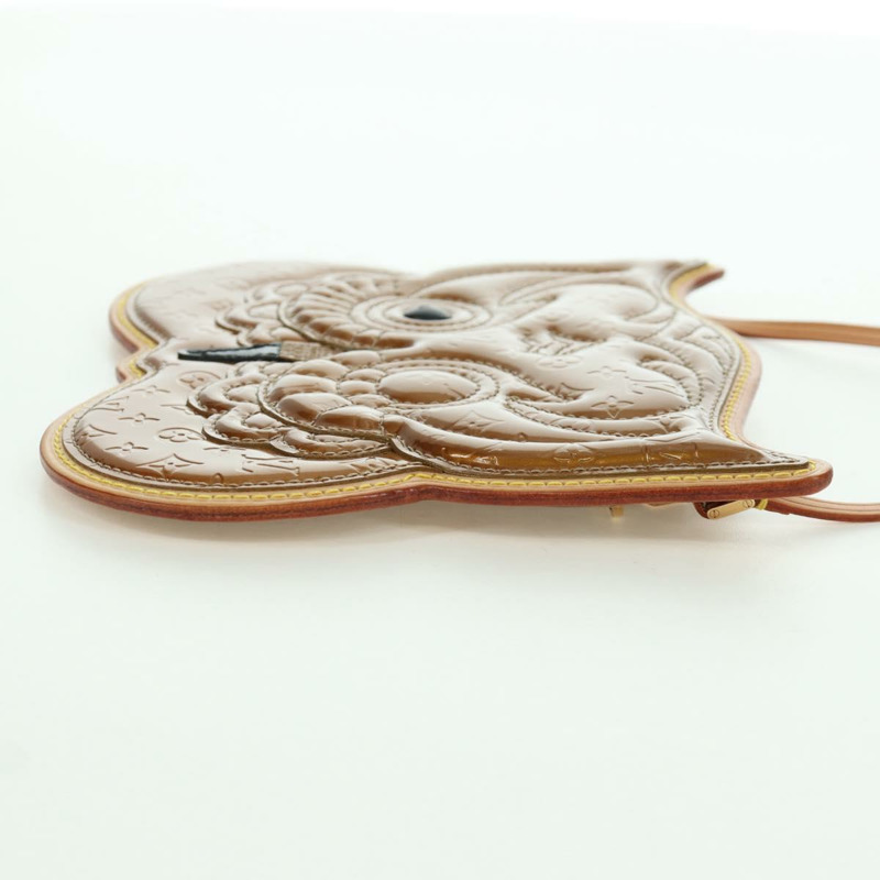 【日本直送】路易威登 Vernis Comte De Feu 貓頭鷹手拿包 青銅色 M92268 正品 172440V-3