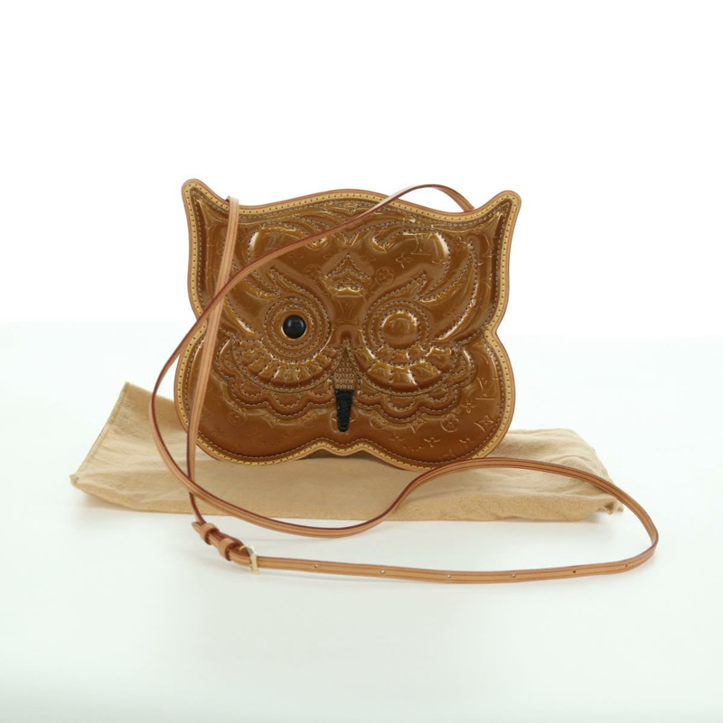 【日本直送】路易威登 Vernis Comte De Feu 貓頭鷹手拿包 青銅色 M92268 正品 172440V-11