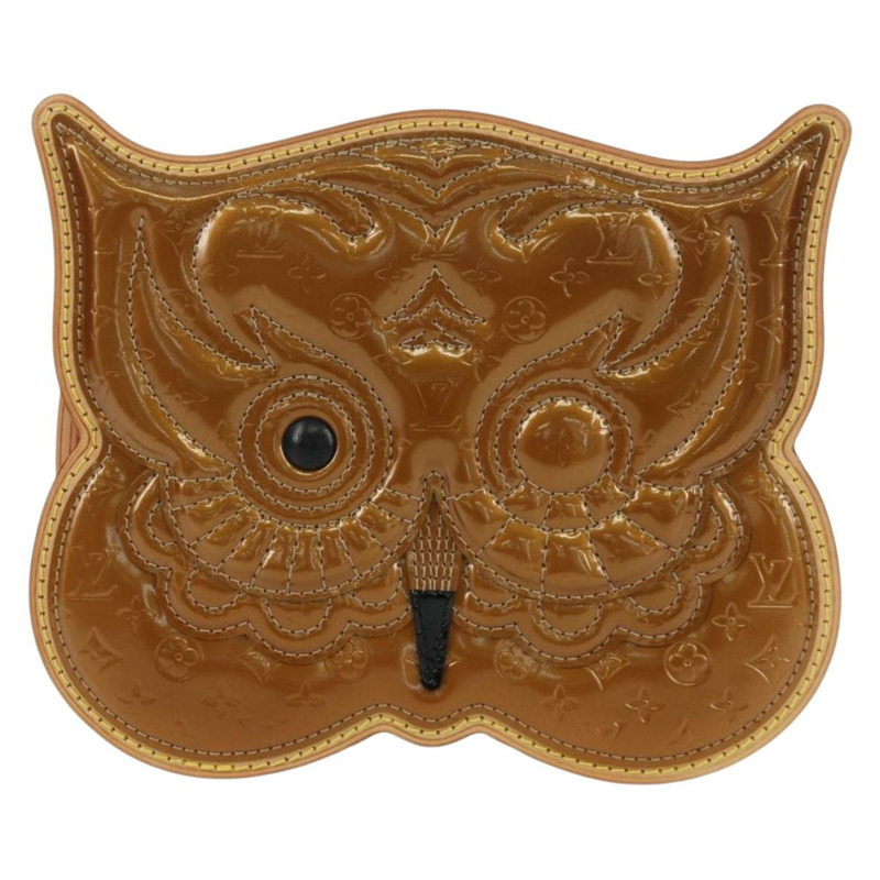 【日本直送】路易威登 Vernis Comte De Feu 貓頭鷹手拿包 青銅色 M92268 正品 172440V-12