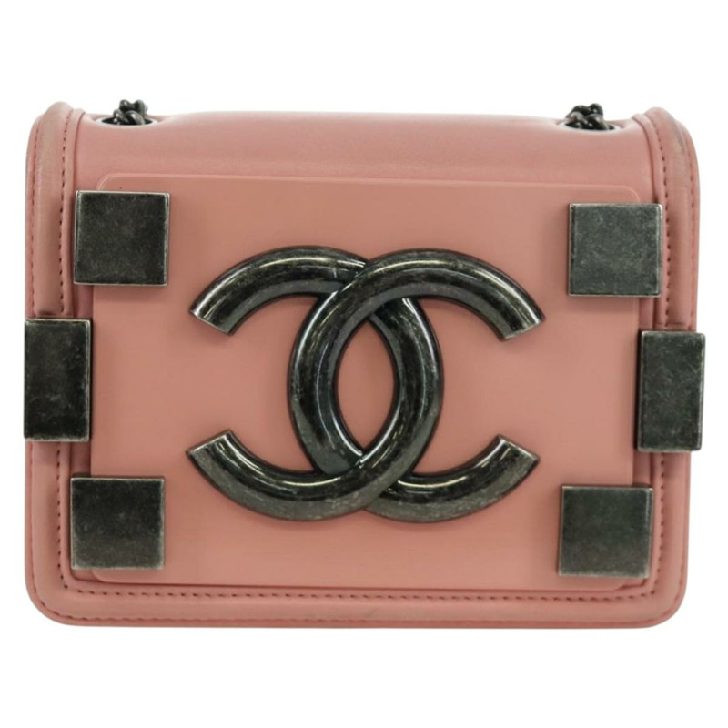 【日本直送】香奈兒 (CHANEL) Matelasse Lego Boy 鏈條單肩包，羊皮材質，粉紅色，CC標誌，正品編號 172559SAM-12