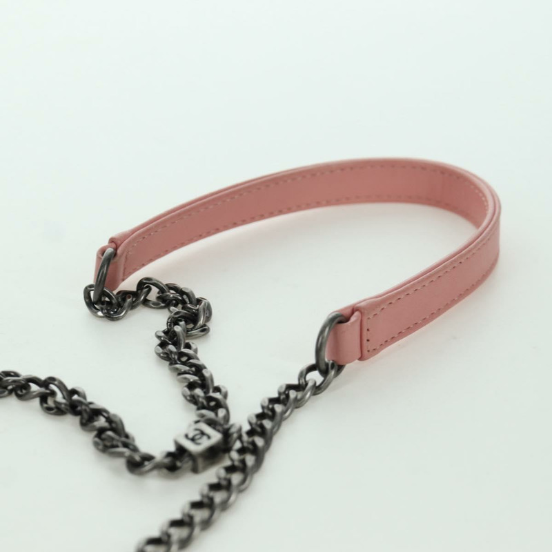 【日本直送】香奈兒 (CHANEL) Matelasse Lego Boy 鏈條單肩包，羊皮材質，粉紅色，CC標誌，正品編號 172559SAM-15