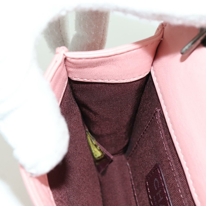 【日本直送】香奈兒 (CHANEL) Matelasse Lego Boy 鏈條單肩包，羊皮材質，粉紅色，CC標誌，正品編號 172559SAM-24