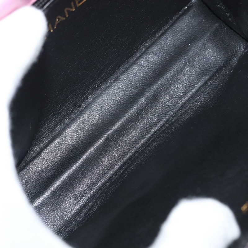 【日本直送】香奈兒 (CHANEL) 絎縫鏈條山茶花單背包 粉紅金色雙C標誌 Auth 172461V-9