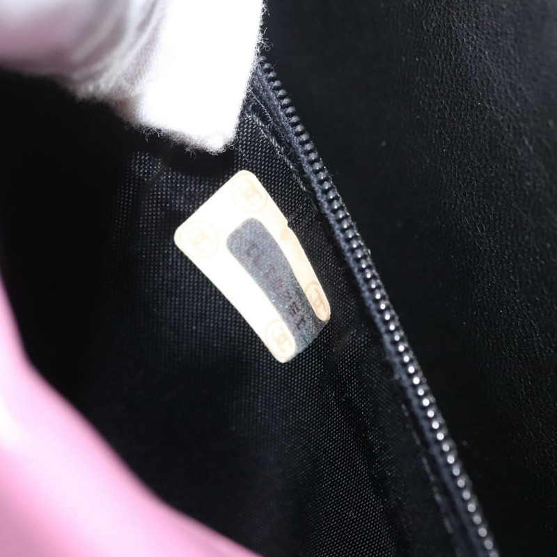 【日本直送】香奈兒 (CHANEL) 絎縫鏈條山茶花單背包 粉紅金色雙C標誌 Auth 172461V-10