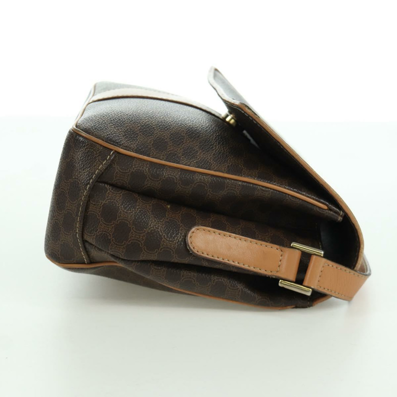 【日本直送】CELINE Macadam帆布肩背包 PVC皮革 棕色 金色 正品 am10907V-3