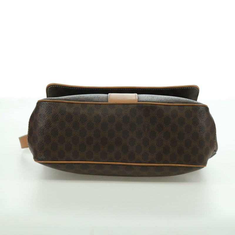 【日本直送】CELINE Macadam帆布肩背包 PVC皮革 棕色 金色 正品 am10907V-4