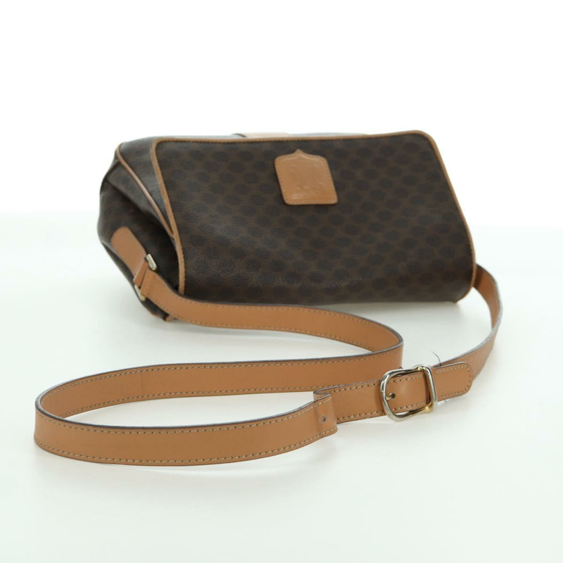 【日本直送】CELINE Macadam帆布肩背包 PVC皮革 棕色 金色 正品 am10907V-6