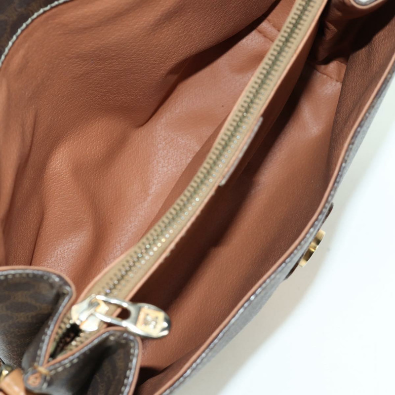 【日本直送】CELINE Macadam帆布肩背包 PVC皮革 棕色 金色 正品 am10907V-9