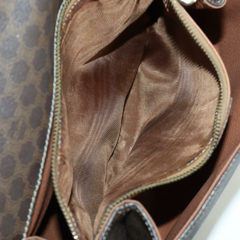 【日本直送】CELINE Macadam帆布肩背包 PVC皮革 棕色 金色 正品 am10907V-10