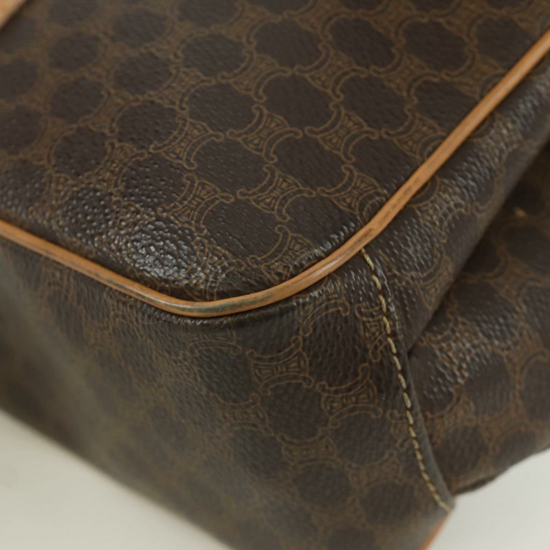 【日本直送】CELINE Macadam帆布肩背包 PVC皮革 棕色 金色 正品 am10907V-14