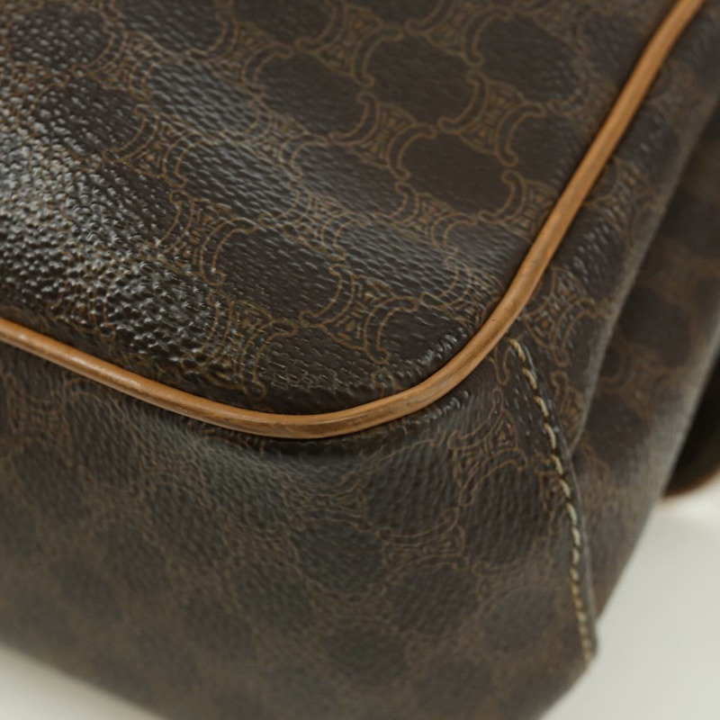 【日本直送】CELINE Macadam帆布肩背包 PVC皮革 棕色 金色 正品 am10907V-16