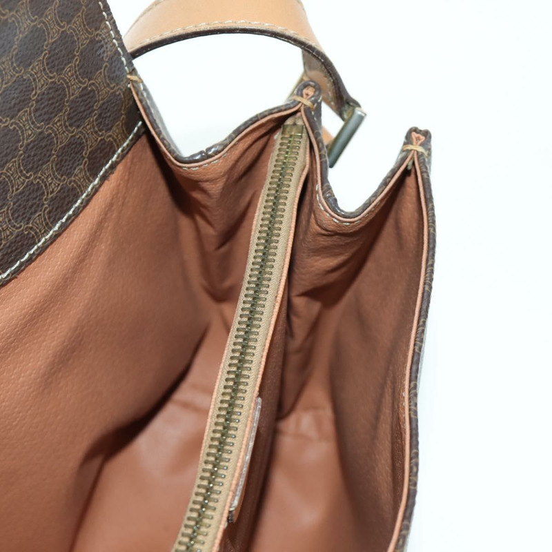 【日本直送】CELINE Macadam帆布肩背包 PVC皮革 棕色 金色 正品 am10907V-19