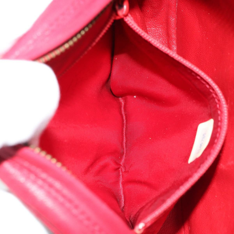 【日本直送】香奈兒鏈條肩背包，羊皮材質，紅色金色雙C標誌，正品 ARZ393A-10